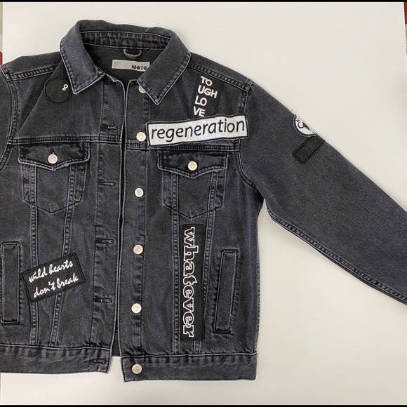 Topshop Troublemaker Denim Jaket Oversized - Picture 4 of 7